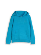 Hoodie-Strickpullover mit Drachen-Print