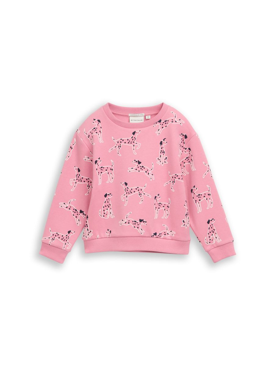 Cropped Sweatshirt mit Allover-Print