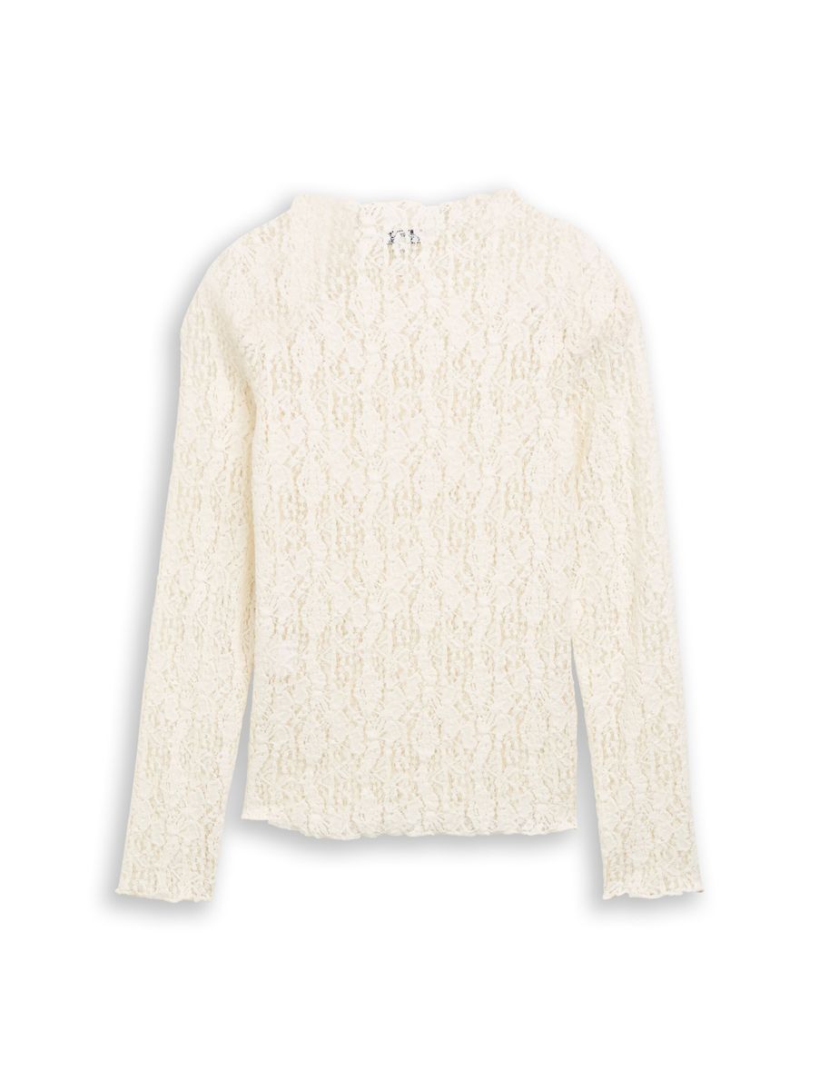 Langarmshirt aus Spitze