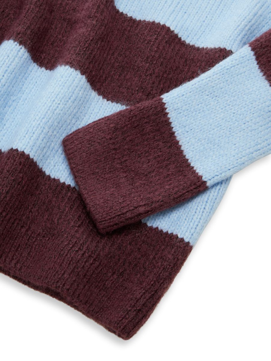 Cropped Strickpullover mit Streifenmuster