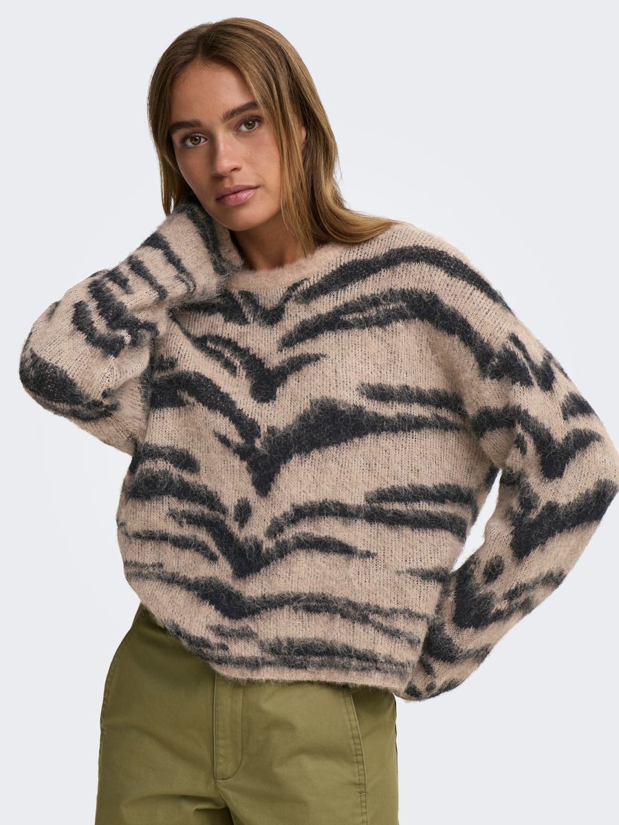 JDYCECILIE L/S ON ANIMAL PULLOVER KNT