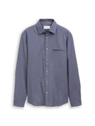 Regular Fit Twill Hemd aus Baumwolle