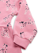 Sweat-Kleid mit Hunde-Print