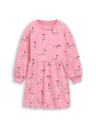 Sweat-Kleid mit Hunde-Print