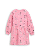 Sweat-Kleid mit Hunde-Print