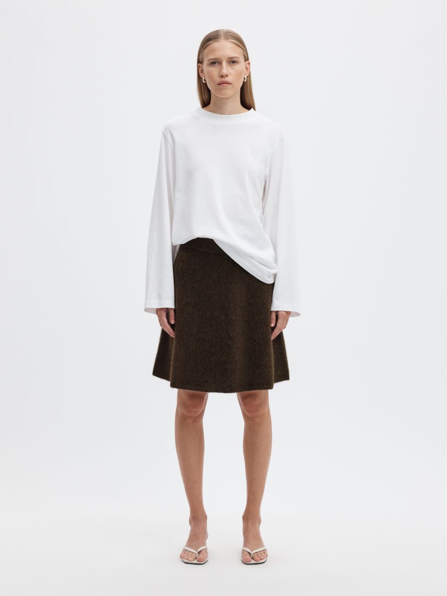 SLWLULU BRUSHED HW KNIT SKIRT NOOS