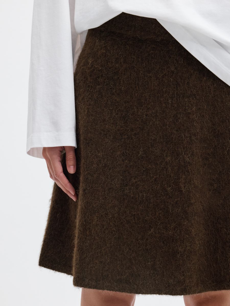 SLWLULU BRUSHED HW KNIT SKIRT NOOS