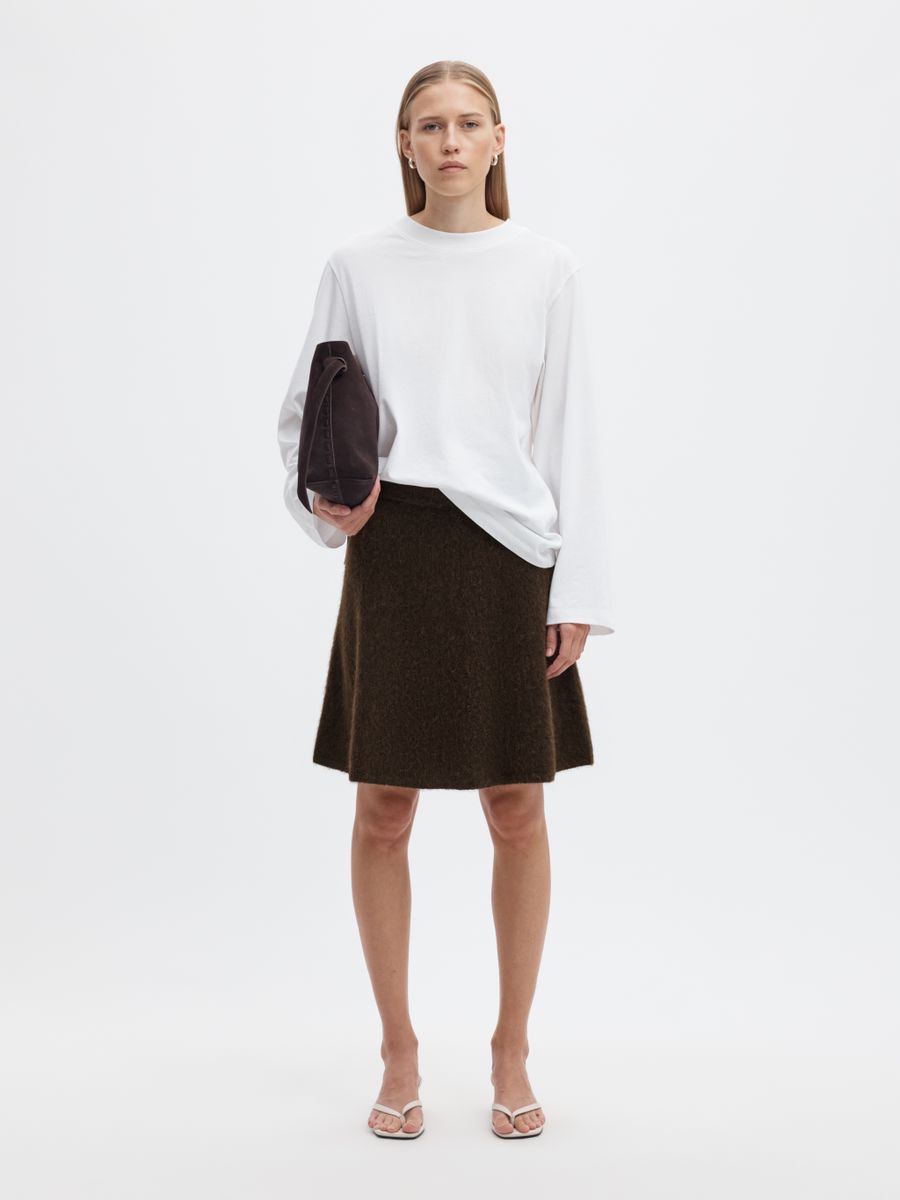 SLWLULU BRUSHED HW KNIT SKIRT NOOS