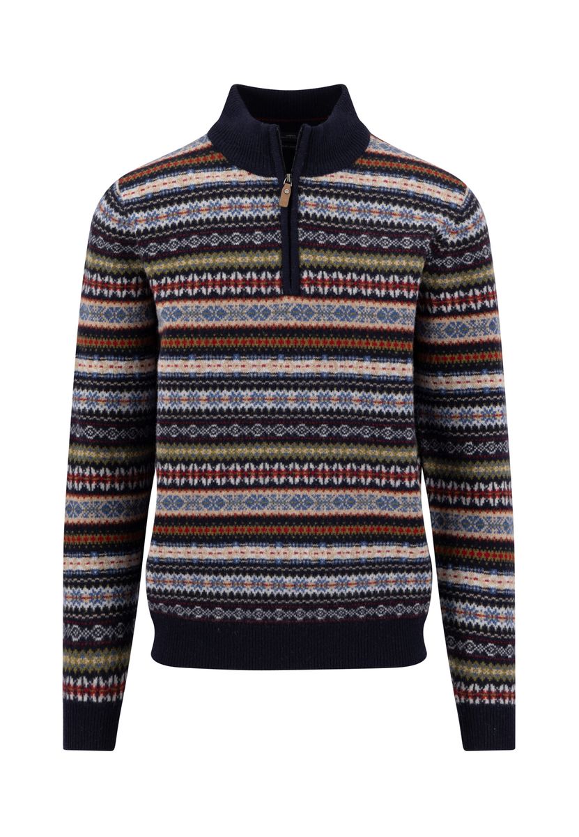 Zip Troyer, Jacquard, Lambswool*RWS