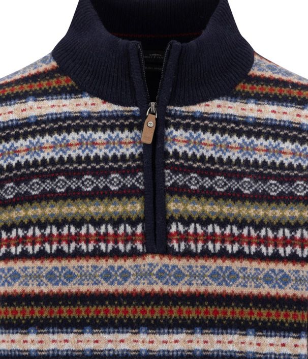 Zip Troyer, Jacquard, Lambswool*RWS