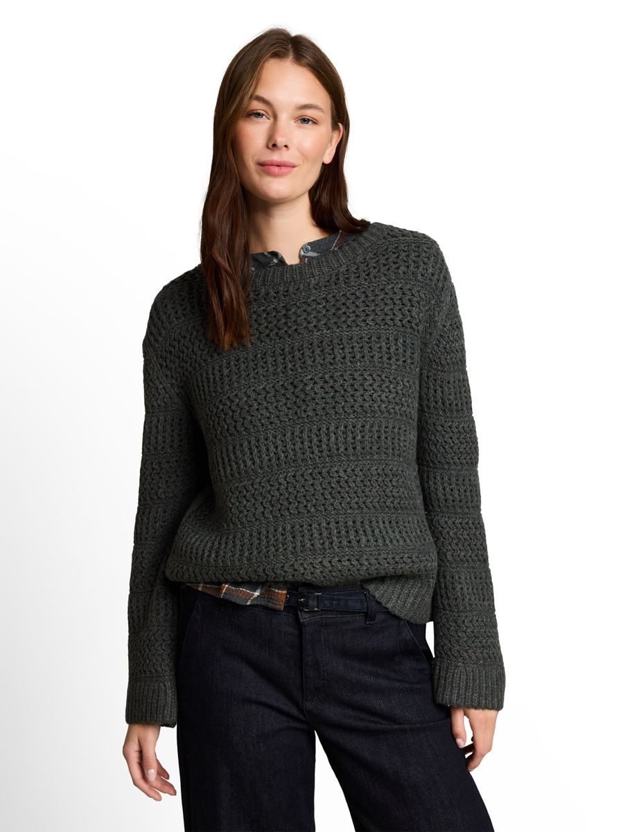 Strickpullover mit Wollanteil