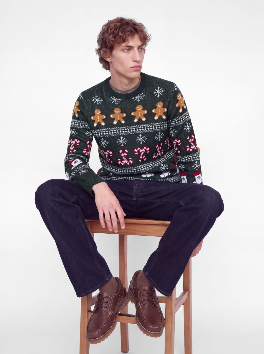 JJXMAS SANTA KNIT CREW NECK