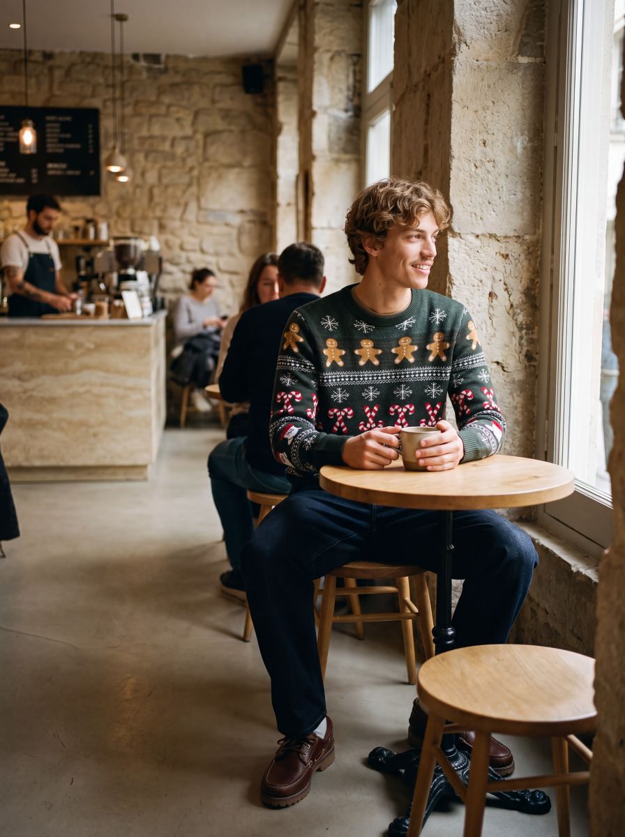 JJXMAS SANTA KNIT CREW NECK