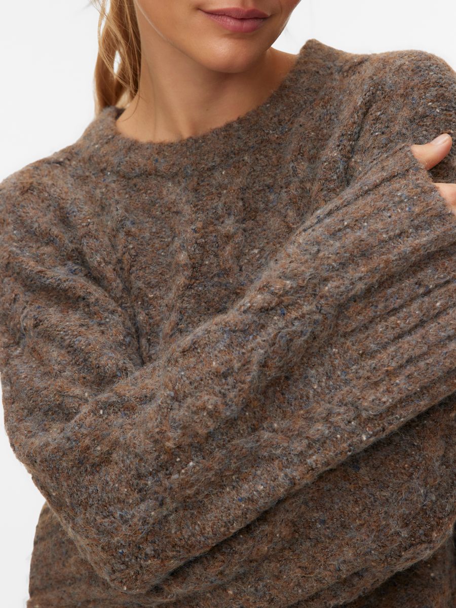 VMINGRID LS O-NECK CABLE PULLOVER BOO