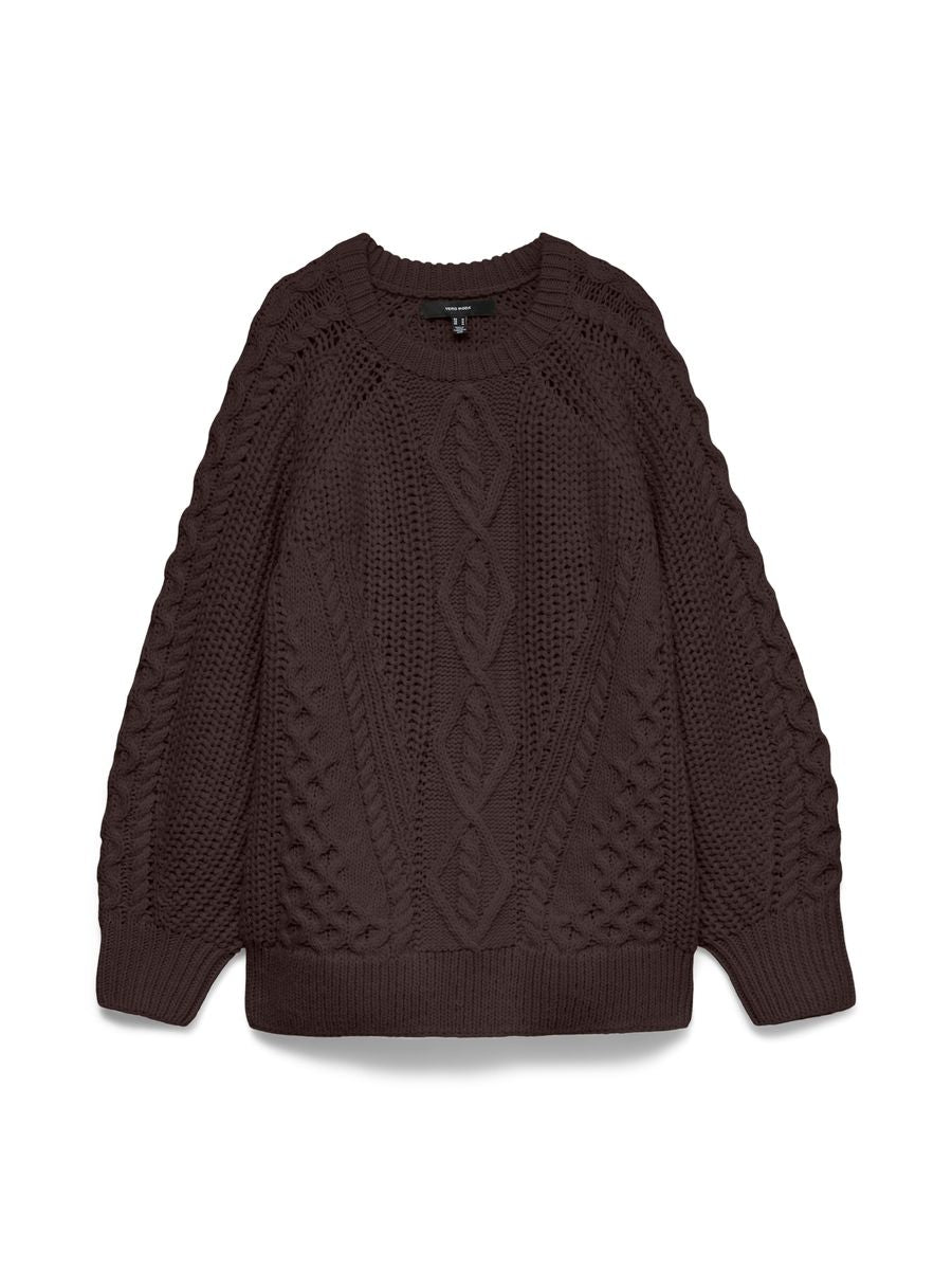 VMMIRANDA CABLE LS RAGLAN O-NECK PULLOVE