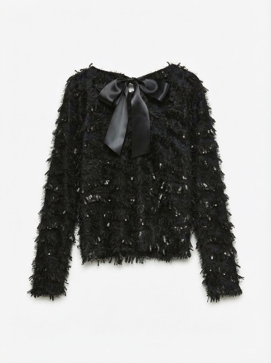 VMCYLLE LS O-NECK BOW SQ TOP JRS