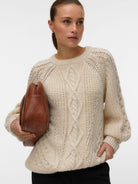 VMMIRANDA CABLE LS RAGLAN O-NECK PULLOVE