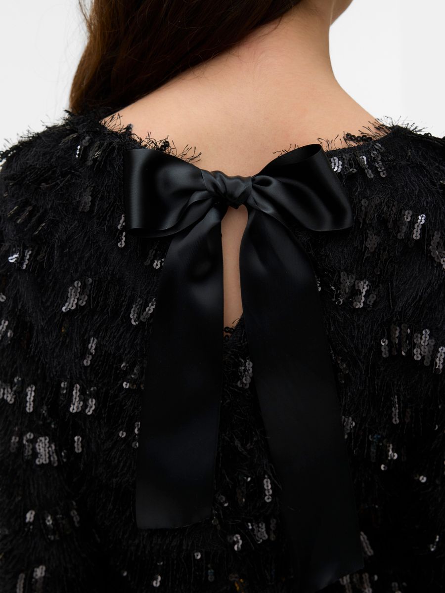 VMCYLLE LS O-NECK BOW SQ TOP JRS