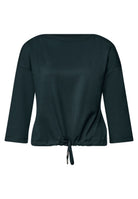 3/4-Arm Shirt mit Boat Neck und Tunnelzug
