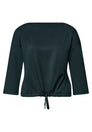 3/4-Arm Shirt mit Boat Neck und Tunnelzug