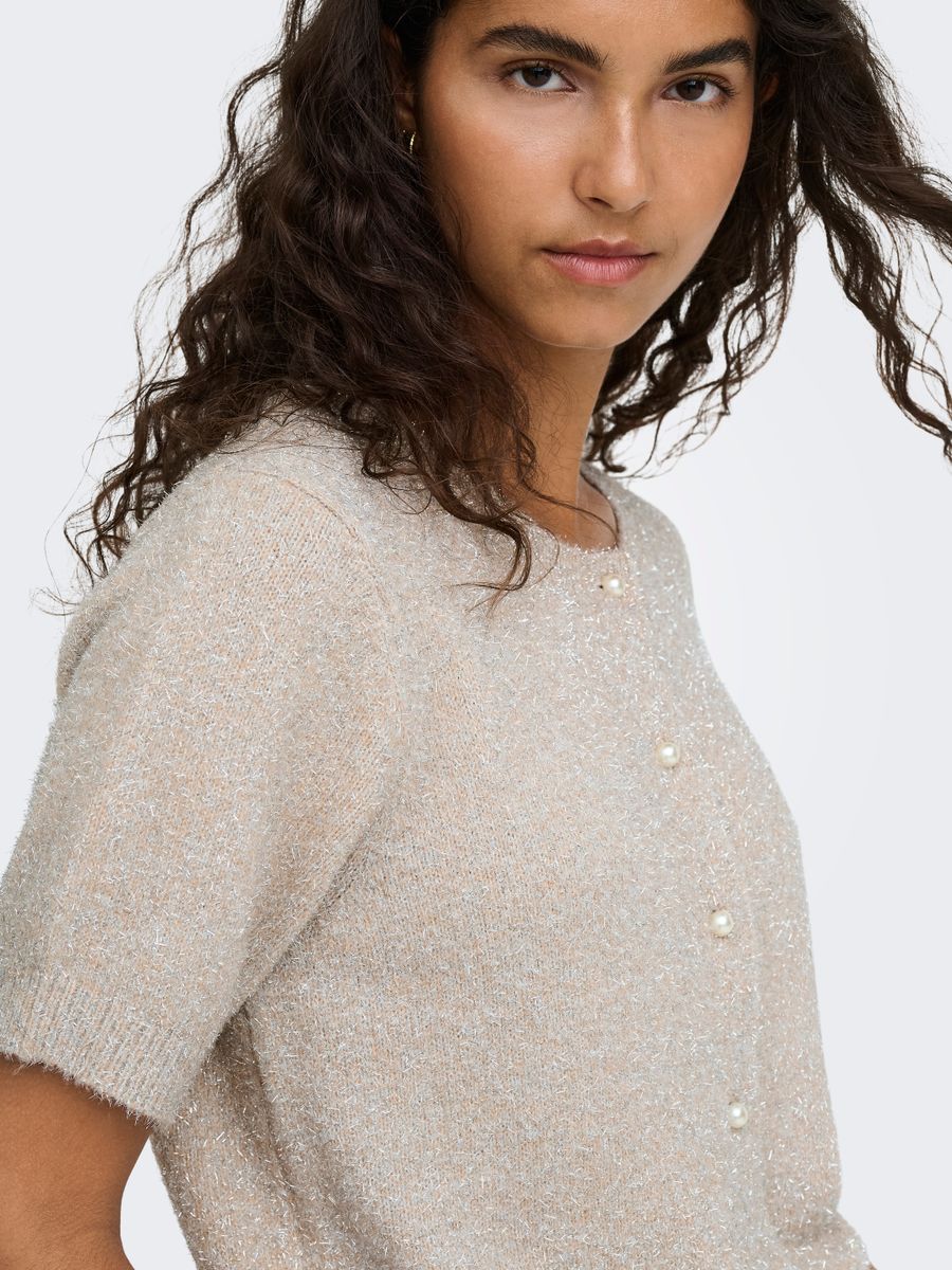 JDYNADINE S/S GLITTER CARDIGAN KNT
