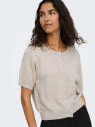 JDYNADINE S/S GLITTER CARDIGAN KNT