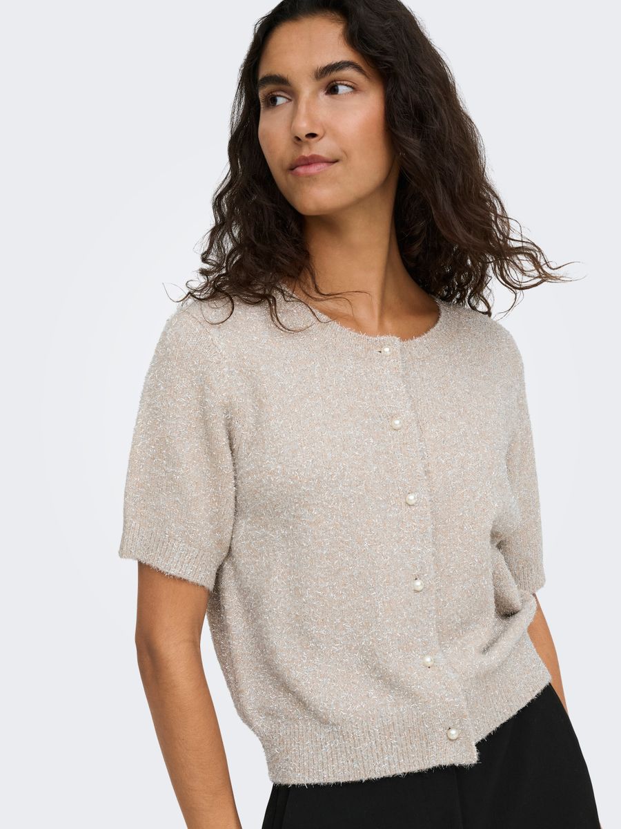 JDYNADINE S/S GLITTER CARDIGAN KNT