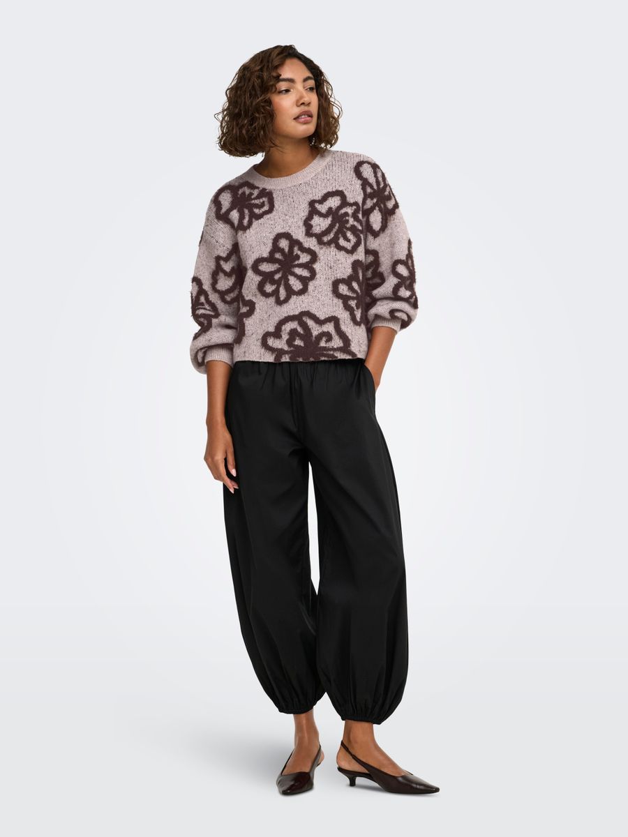 ONLFELICIA LS SHORT O-NECK DETAIL KNT