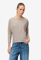 Glitzer-Shirt mit U-Boot Ausschnitt
