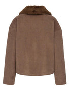 Wolljacke
mit
Kunstpelzkragen