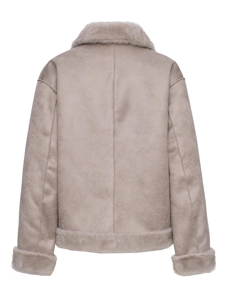 Kunstpelz-Wendejacke Oversized Fit