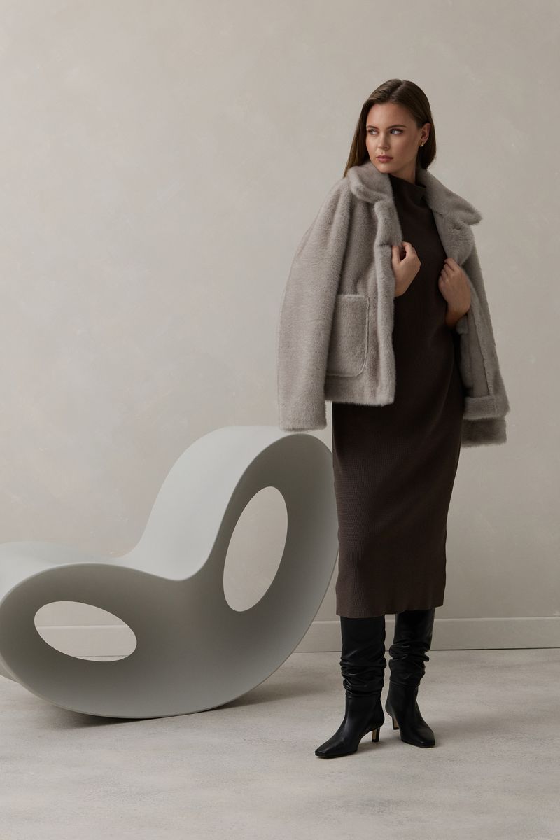 Kunstpelz-Wendejacke Oversized Fit