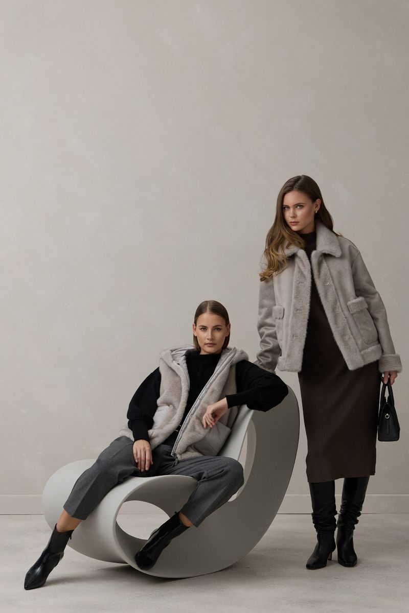 Kunstpelz-Wendejacke Oversized Fit