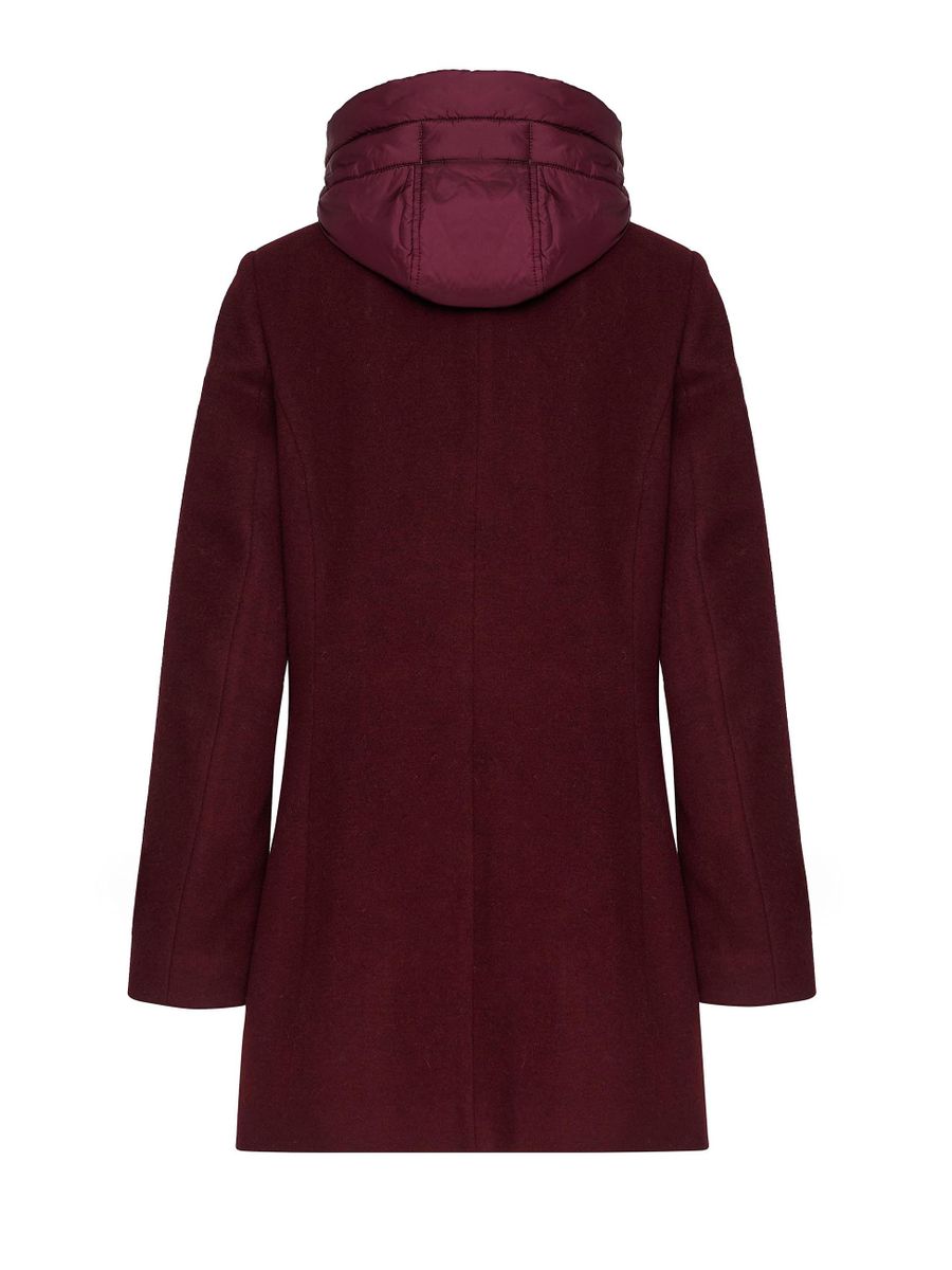 Wolljacke mit
Nylonkapuze