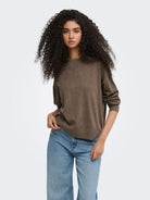 JDYAMORE L/S HN SLIT PULLOVER KNT