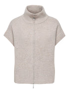 JDYLEA S/L HN 2WAY ZIP VEST KNT NOOS