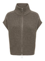 JDYLEA S/L HN 2WAY ZIP VEST KNT NOOS