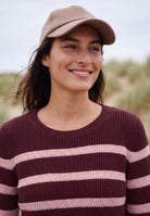 Langarm Pullover mit Rundhals und Streifen
