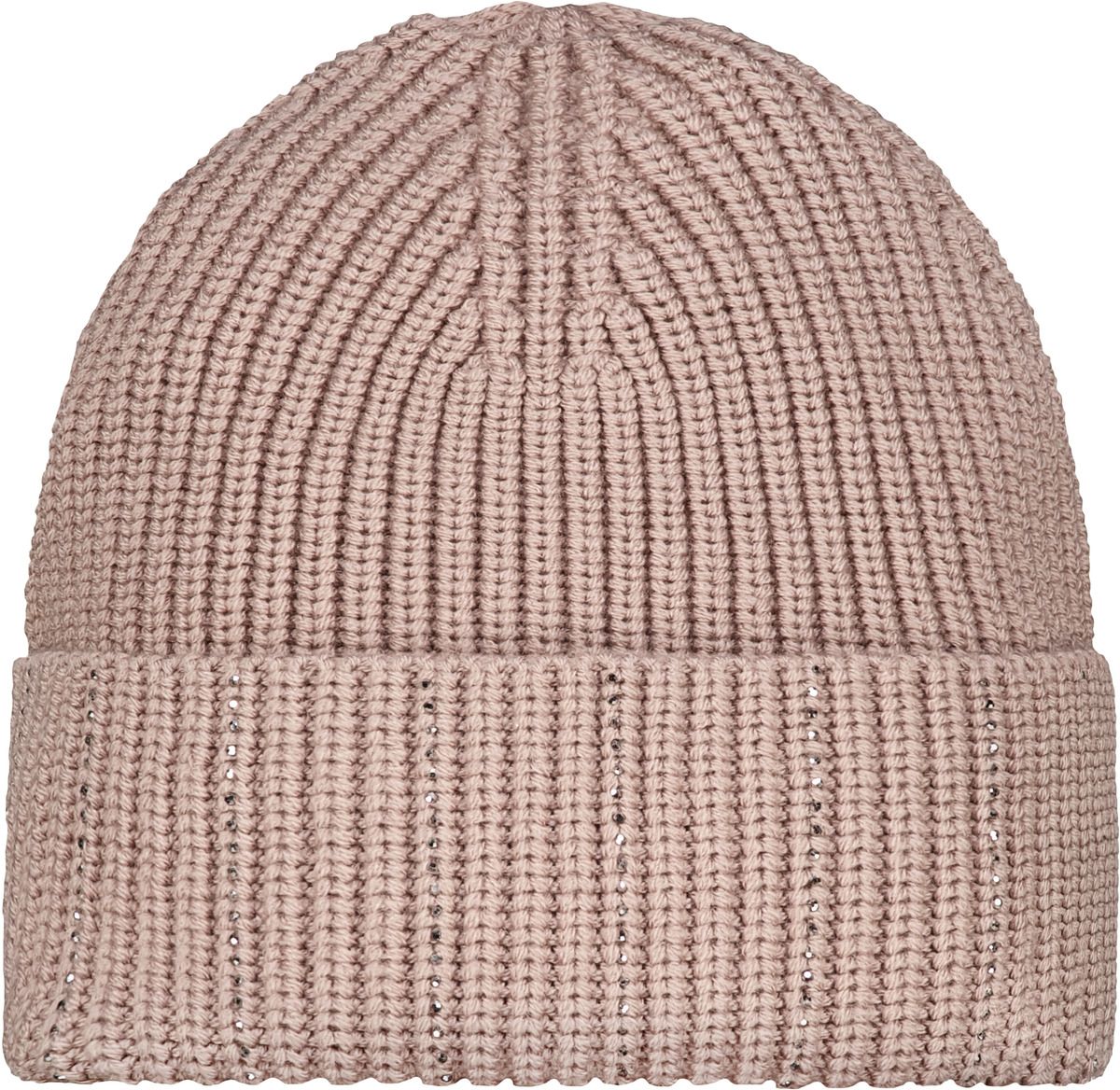 Strickmütze mit Strasssteinen