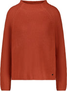 Strickpullover mit Stehkragen