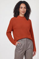 Strickpullover mit Stehkragen