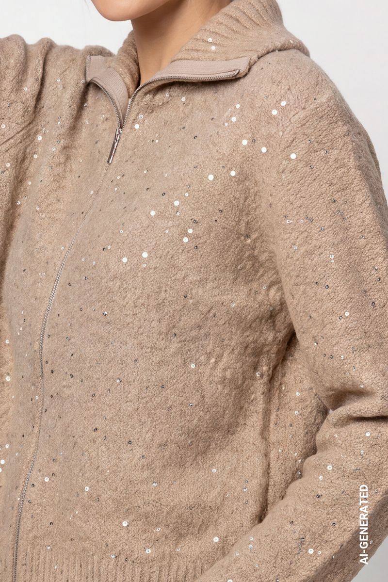 Strickjacke mit Boucle-Struktur