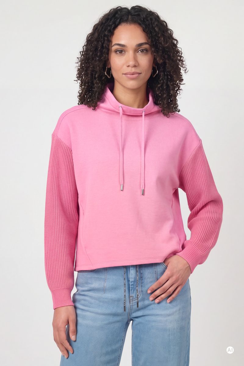 Sweatshirt mit Strickärmeln
