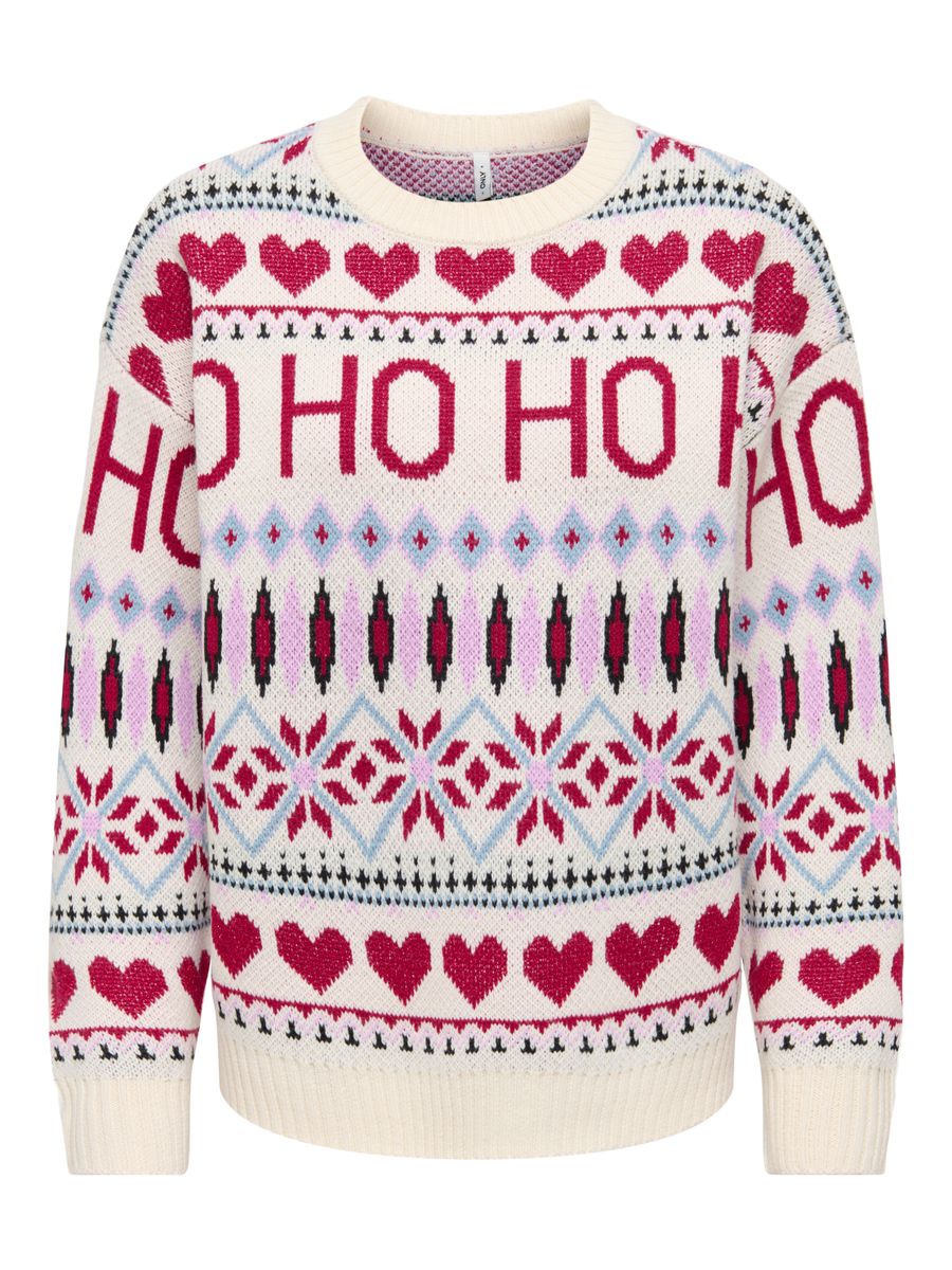 ONLXMAS HO LS O-NECK KNT