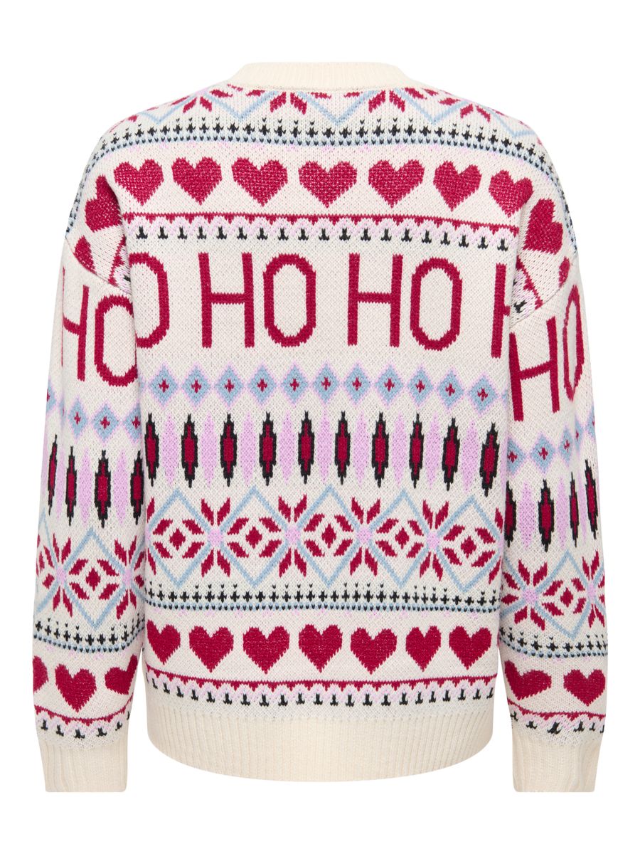 ONLXMAS HO LS O-NECK KNT