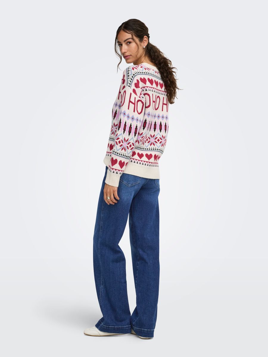 ONLXMAS HO LS O-NECK KNT