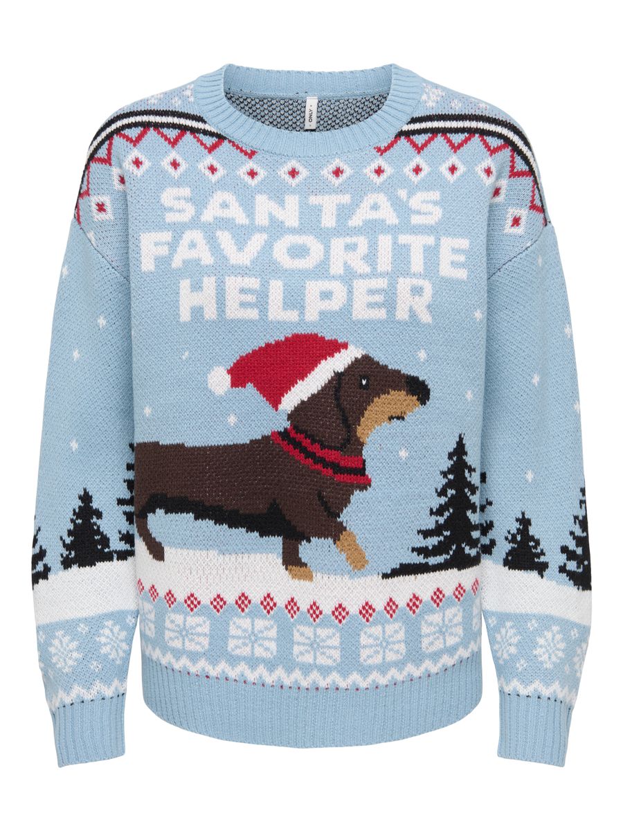 ONLXMAS HO LS O-NECK KNT