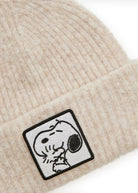 Gestrickte Mütze mit SNOOPY-Schriftzug