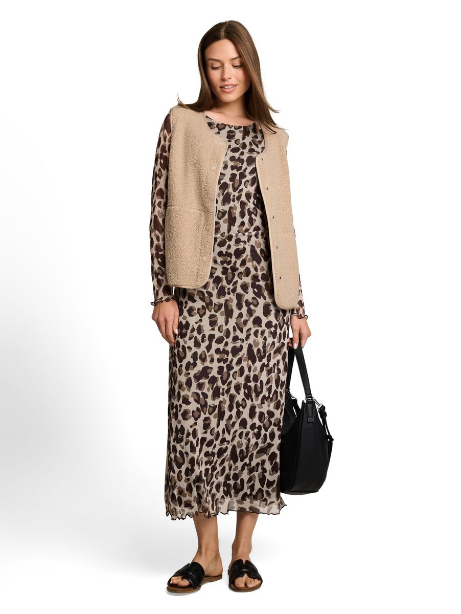 Boxy Fit Teddy Weste mit Taschen