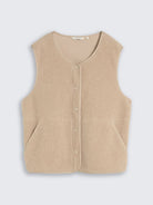 Boxy Fit Teddy Weste mit Taschen